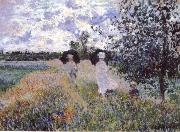 Claude Monet, A Walk near Argenteuil